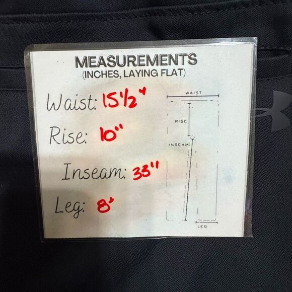 Under Armour Golf Pants Mens 32/34 Black The Showdown Pant Stretch - Picture 7 of 7